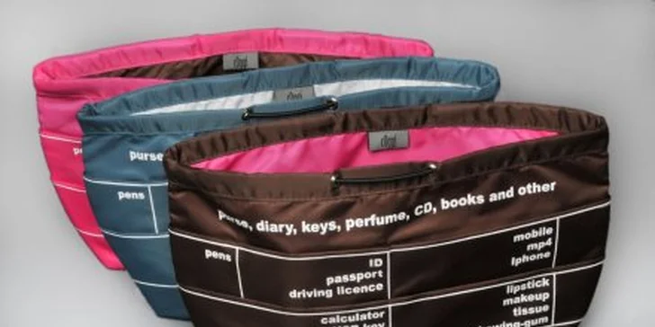 14,99 eur za organizér Coggi do kabelky. Skvelý darček pre ženy nielen pod vianočný stromček. Poriadok všetkých drobností a dôležitých vecí, aký ste vo svojej kabelke doteraz nezažili, teraz so zľavou 50%!