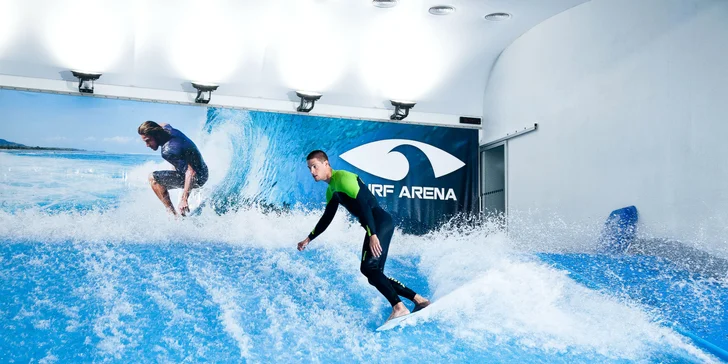 Hodinová jazda na surf trenažéri pod dohľadom inštruktorov s videozáznamom