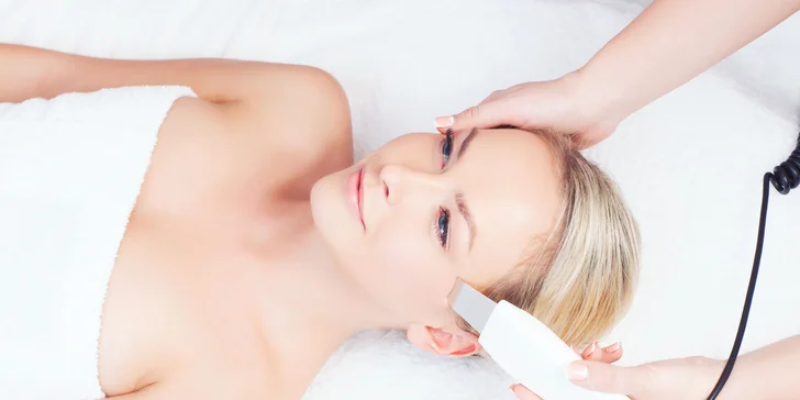 Hĺbkové čistenie pleti so Skin Scrubberom, ozonizér a úprava obočia