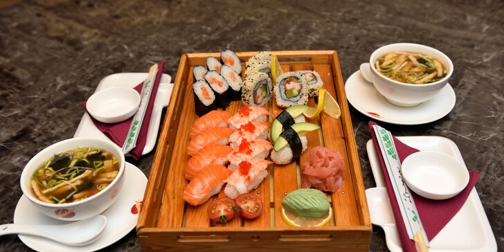 Sushi alebo menu pre 2 osoby v Avione