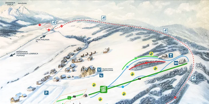 4-hodinový skipas do strediska Strachan SKI Centrum - nová lanovka!