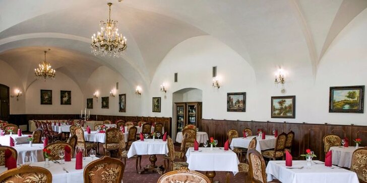 Romantika v Hlubokej nad Vltavou: 4 * zámocký hotel, wellness aj večera