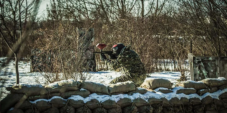 Zimný paintball! Vyskúšajte aj nočnú hru!