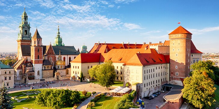 Moderné ubytovanie v centre Krakova s raňajkami či polpenziou a výhľadom na hrad Wawel
