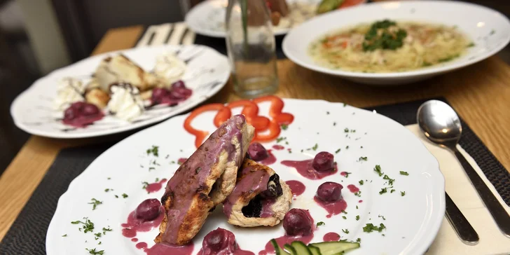 3-chodová večera pre 2 a vstup do privátneho wellness centra