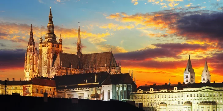 Zážitkový pobyt v Prahe s možnosťou romantickej večere a prehliadky Hradu