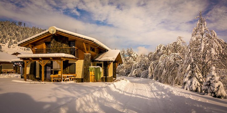 Dovolenka pre 4 až 6 osôb v nadštandardne vybavených horských domoch v prekrásnom prírodnom prostredí Nízkych Tatier