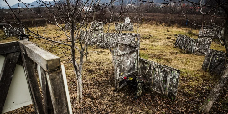 Zimný paintball! Vyskúšajte aj nočnú hru!