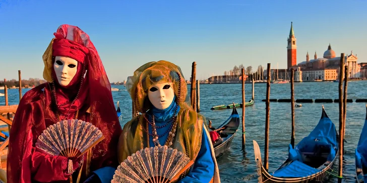 Benátsky karneval s ubytovaním v lagúne na ostrove Murano