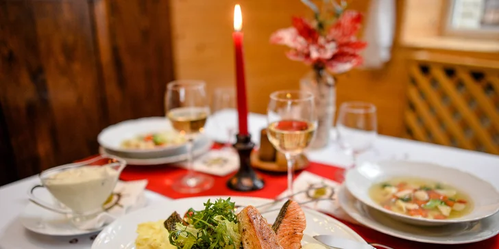 Romantické degustačné menu pre 2 osoby v Aranykárász csárda