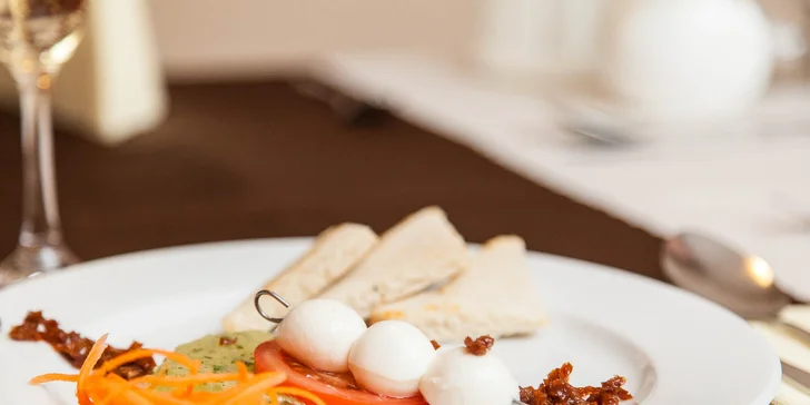 3-chodové menu s aperitívom: panenka a hokkaido rizoto