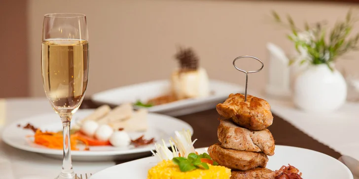 3-chodové menu s aperitívom: panenka a hokkaido rizoto