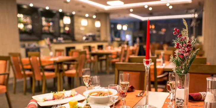 Trojchodová romantická večera pre dve osoby