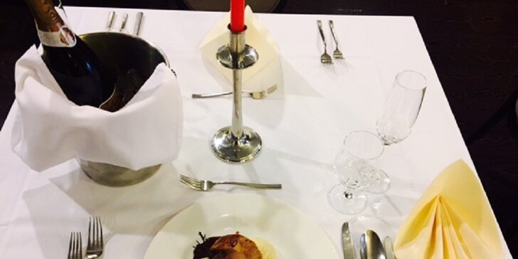 Luxusné valentínske degustačné 4-chodové menu pre dvoch + darček
