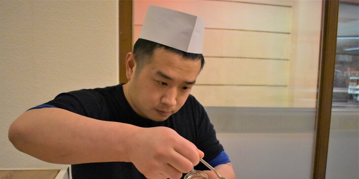 Sushi menu v tradičnej ázijskej reštaurácii Sushi Hamasaki