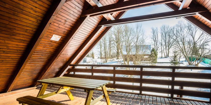Komfortné drevenice pre 6 osôb v Sojka Resort na Liptove neďaleko Bešeňovej