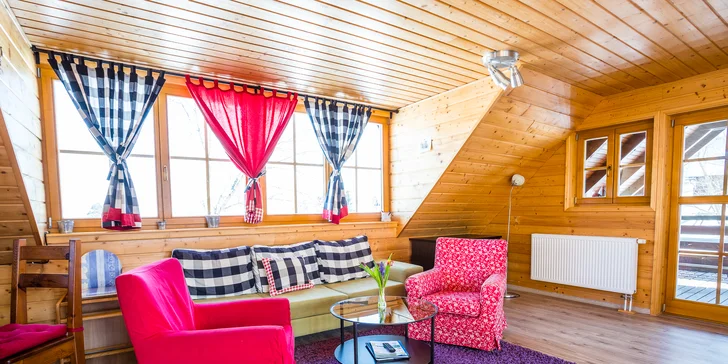 Komfortné drevenice pre 6 osôb v Sojka Resort na Liptove neďaleko Bešeňovej