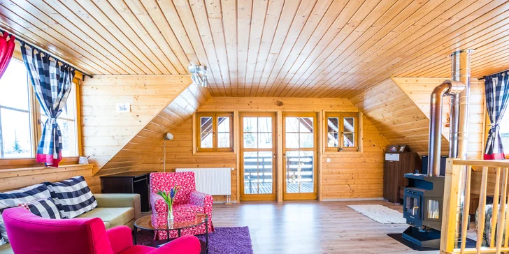 Komfortné drevenice pre 6 osôb v Sojka Resort na Liptove neďaleko Bešeňovej