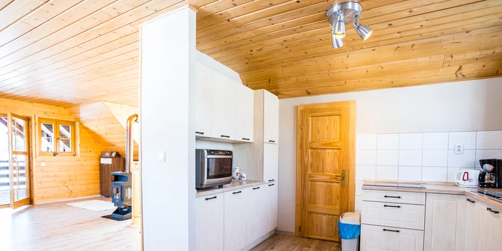 Komfortné drevenice pre 6 osôb v Sojka Resort na Liptove neďaleko Bešeňovej