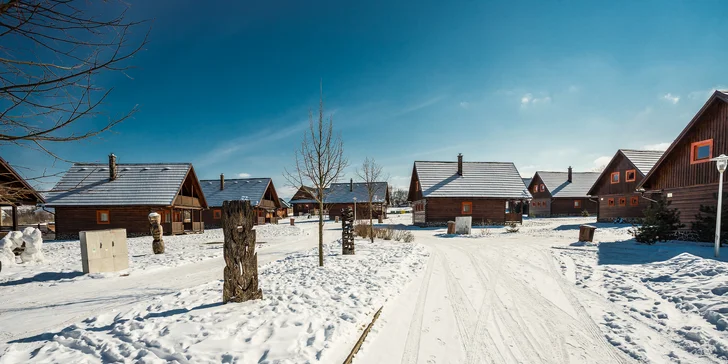 Komfortné drevenice pre 6 osôb v Sojka Resort na Liptove neďaleko Bešeňovej