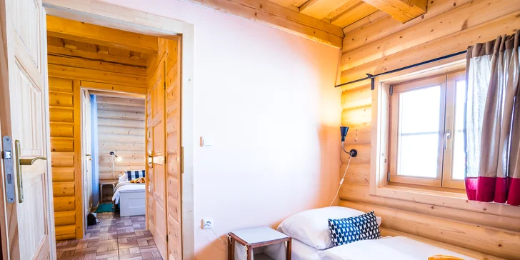 Komfortné drevenice pre 6 osôb v Sojka Resort na Liptove neďaleko Bešeňovej