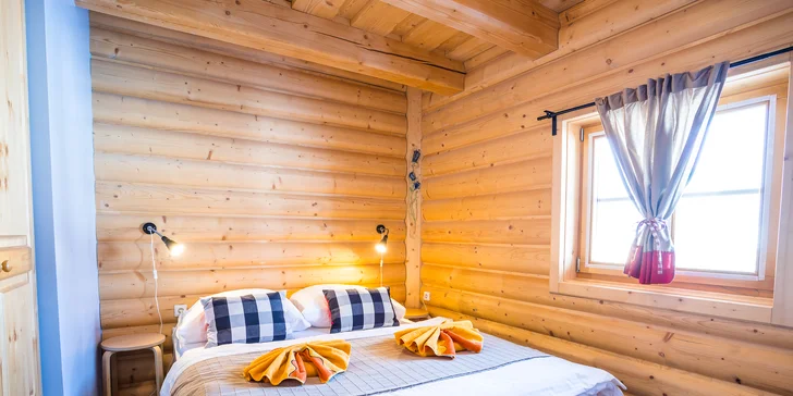 Komfortné drevenice pre 6 osôb v Sojka Resort na Liptove neďaleko Bešeňovej