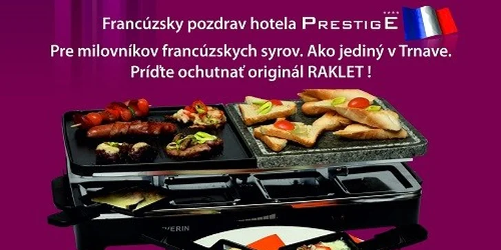 Francúzsky pozdrav na rakletovej panvici pre 2 alebo 4 osoby