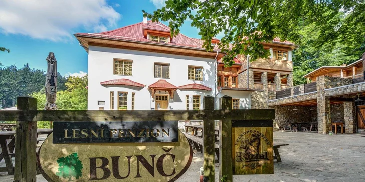 Príjemný pobyt v objatí prírody - Lesní penzion Bunč, polpenziou a privátny wellness