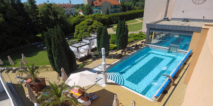 Relax v hoteli s termálnymi bazénmi v kúpeľnom Zalakaros neďaleko Balatonu