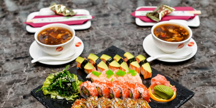 Sushi menu s polievkou: až 28 kúskov + polievka