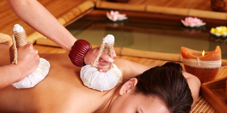 Celotelová thajská masáž, aromaterapeutická či olejová masáž