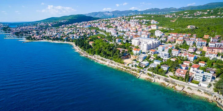 Leto na Crikvenickej riviére 70 m od pláže