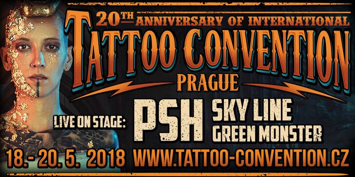 Vstupenka na medzinárodný tatérsky festival Tattoo Convention 18.-20.5.2018