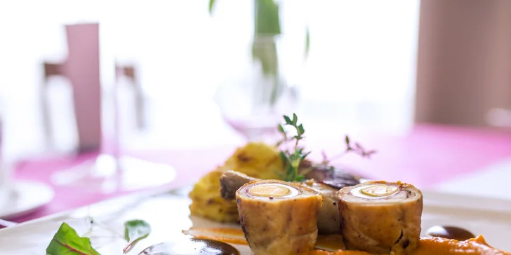 Gurmánske 3-chodové menu: batátový krém, mini kuriatko a tortička