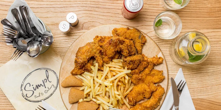 Špeciálne XXXL chrumkavé mäsové combo v Simpl Food Delivery