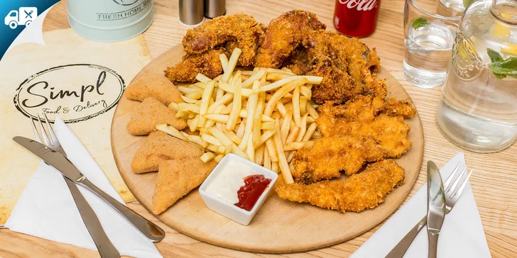 Špeciálne XXXL chrumkavé mäsové combo v Simpl Food Delivery