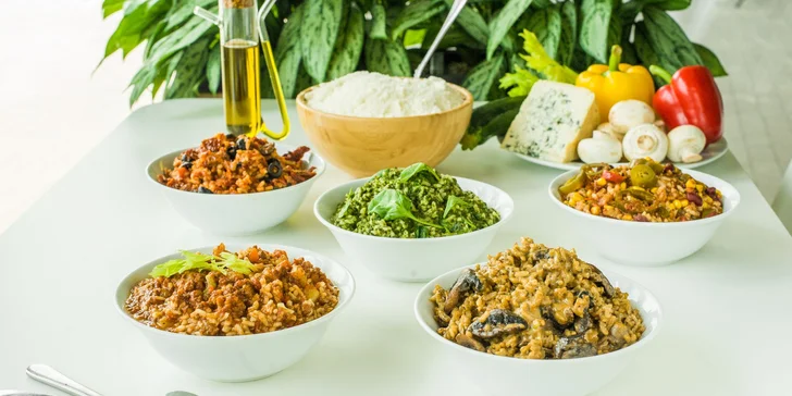 Risotto v Slnečnice Market. Na výber 5 druhov s polievkou aj s prílohou