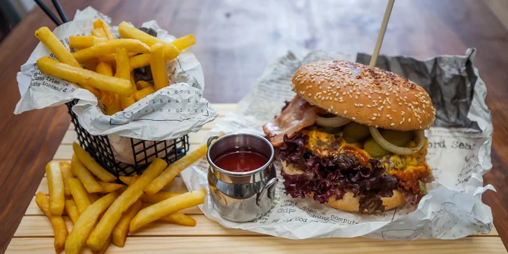 Chef's Art Burger s krkovičkou, hovädzí burger alebo palacinky pre deti