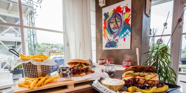 Chef's Art Burger s krkovičkou, hovädzí burger alebo palacinky pre deti