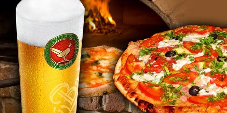 2,80 eur za pizzu a 0,5 litra čapovaného piva Zlatý Bažant. Príďte si pochutnať na chrumkavom ceste s bohatou prílohou a vypiť si obľúbené kvalitné slovenské pivo. Zľava 54%!