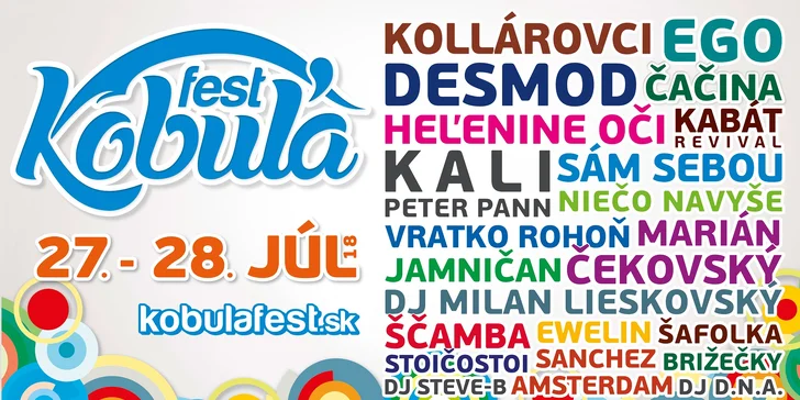 1-dňový či 2-dňový lístok na Kobuľa Fest plný dobrej hudby
