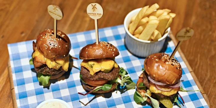 Trojitý zásah: 3 domáce miniburgery, hranolčeky a domáca tatárska