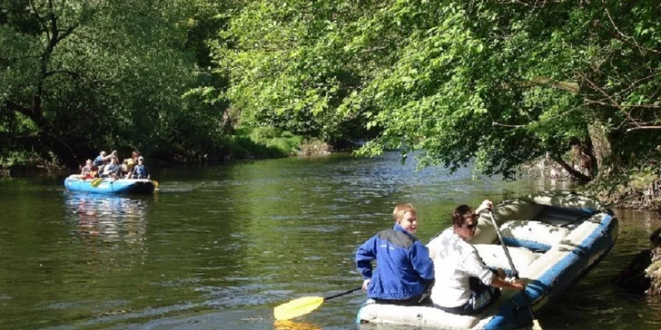 12 kilometrový splav Hrona na rafte alebo kanoe