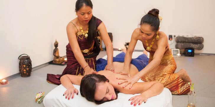Štvorručná alebo párová thajská masáž pre náročných
