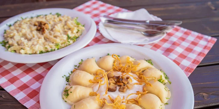 Trojchodové tradičné slovenské menu v Penzióne Sivec
