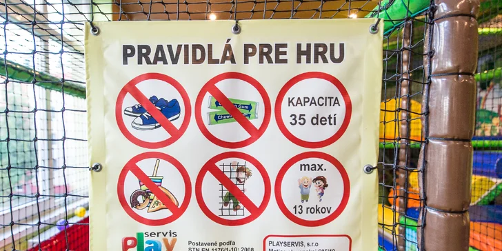 Celodenný vstup pre deti na interiérové ihrisko Brumik