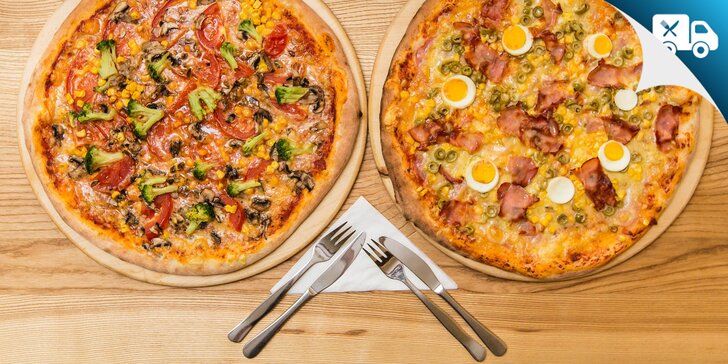 2 pizze - nechajte si doviezť alebo si ich vezmite so sebou!