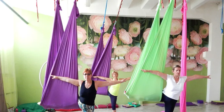 FLYFIT cvičenie, súkromný tréning vzdušnej akrobacie alebo 7-dňový program chudnutia s diagnostikou