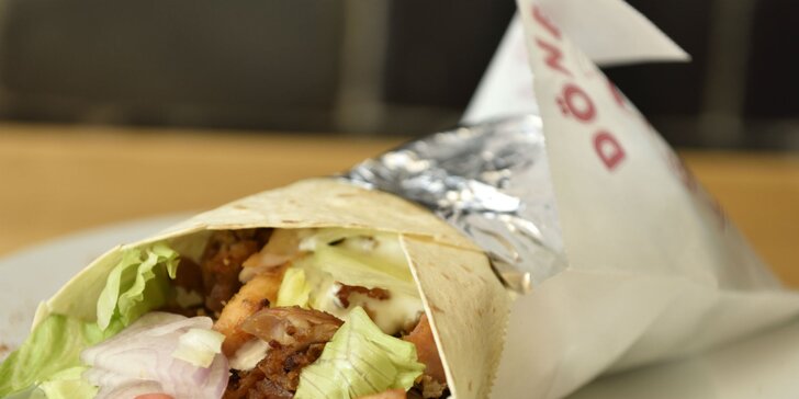 Kebab, kebab tanier alebo yufka so sebou alebo až k vám domov!