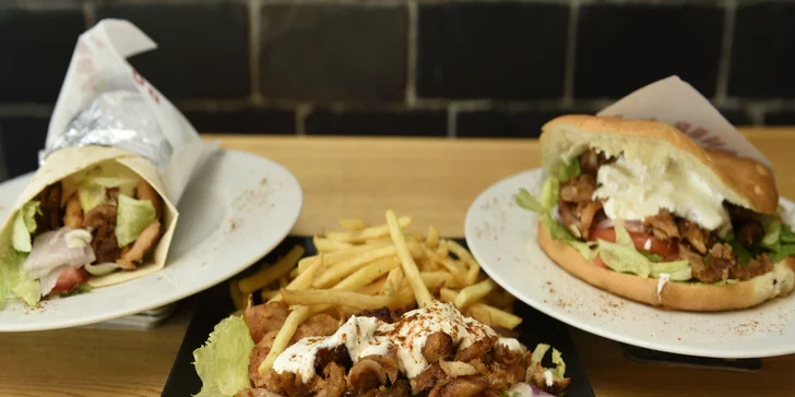 Kebab, kebab tanier alebo yufka so sebou alebo až k vám domov!